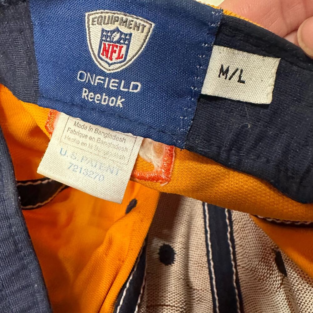 Chicago Bears Reebok NFL Equipment On Field Orange Gray Hat Cap Size M/L - Picture 6 of 8